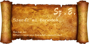 Szerémi Benedek névjegykártya